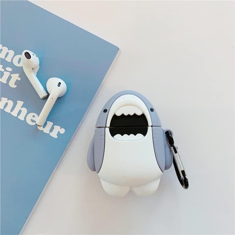 Funda de Silicona para AirPods Tiburón - Protección Alta