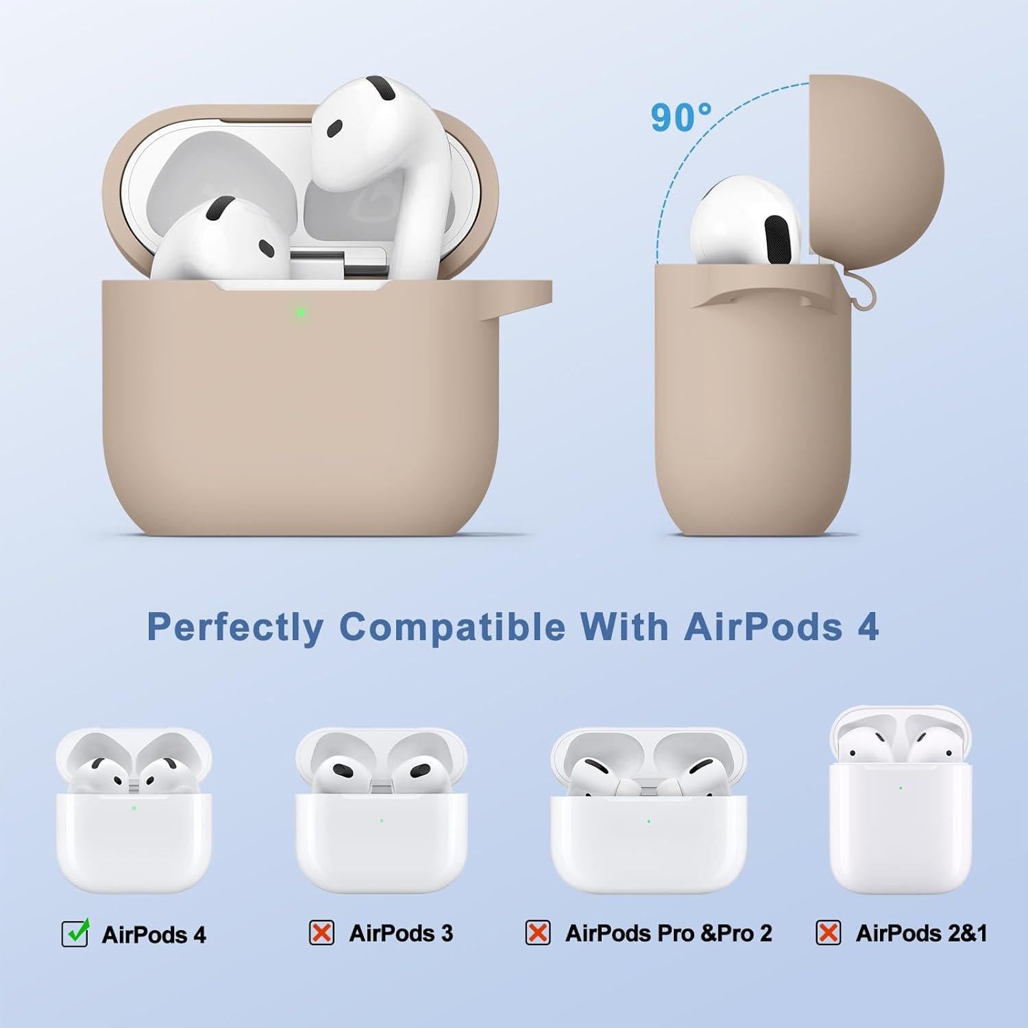 Funda de Silicona Meliya para AirPods 4 - Protección Completa