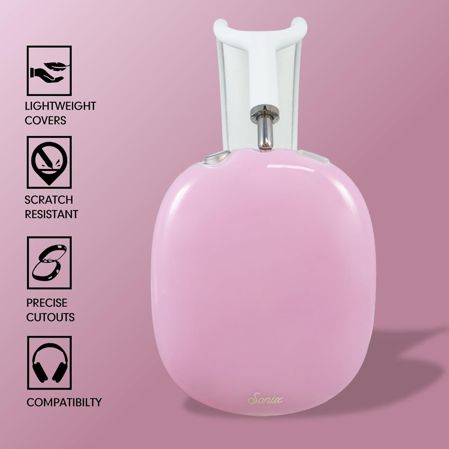 Funda Protectora Sonix Rosa Jelly para AirPods Max - Resistente