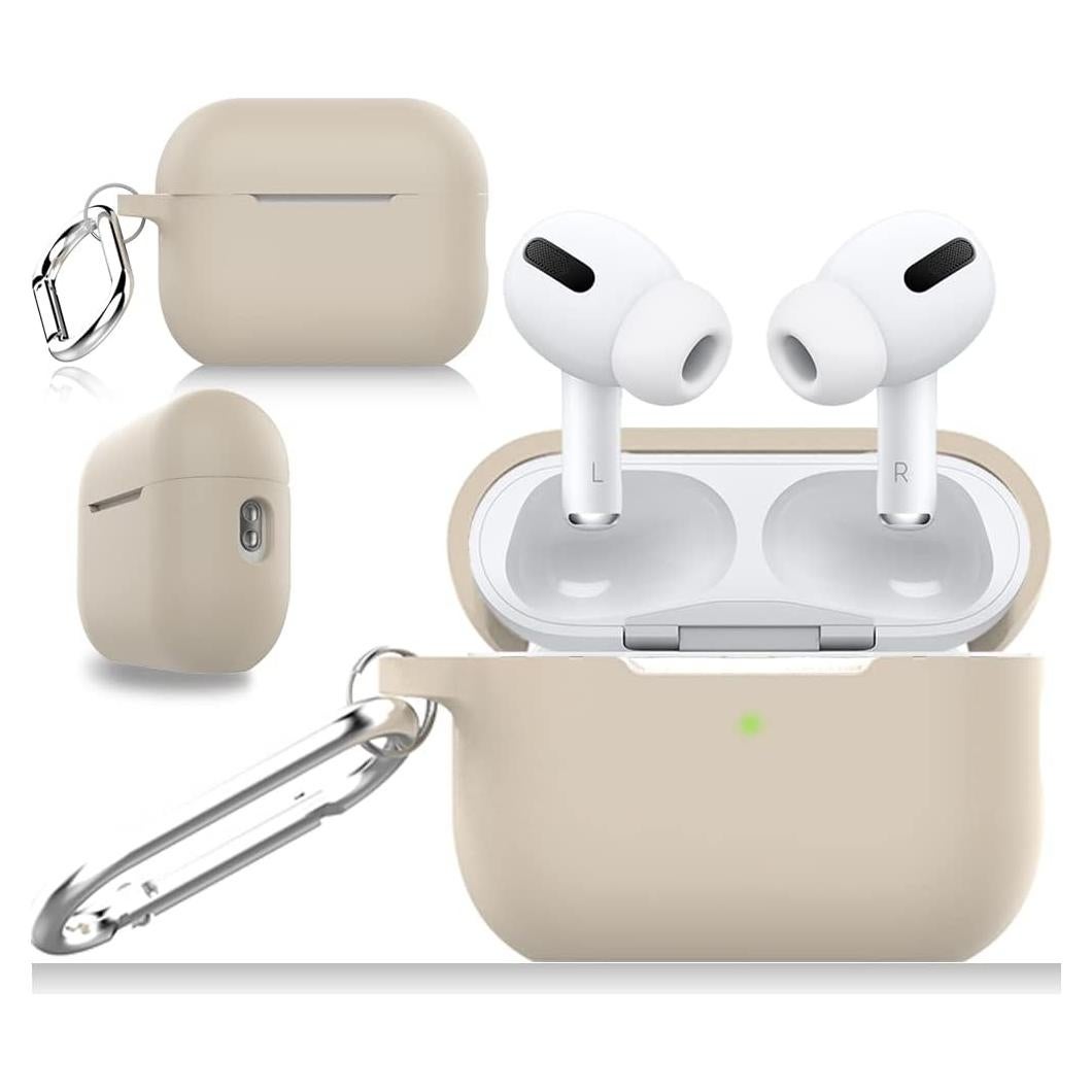 Funda de Silicona para AirPods Pro 2da Gen HOOKMEMO Beige