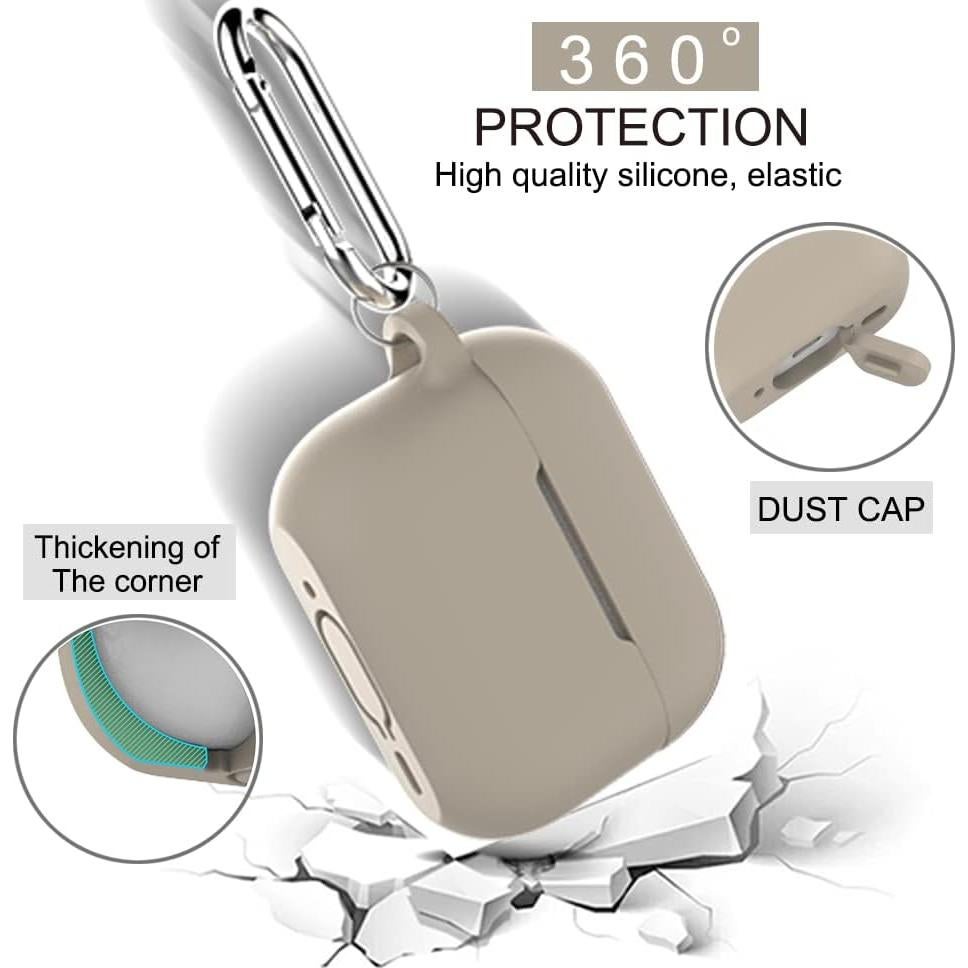 Funda de Silicona para AirPods Pro 2da Gen HOOKMEMO Beige