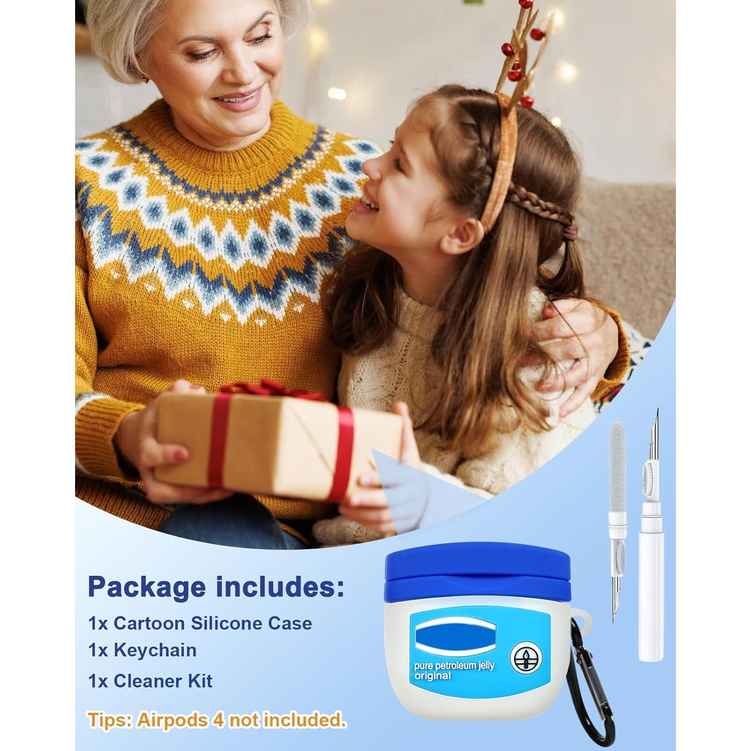 Funda de Silicona Toyuma para AirPods 4 - Diseño Kawaii Azul