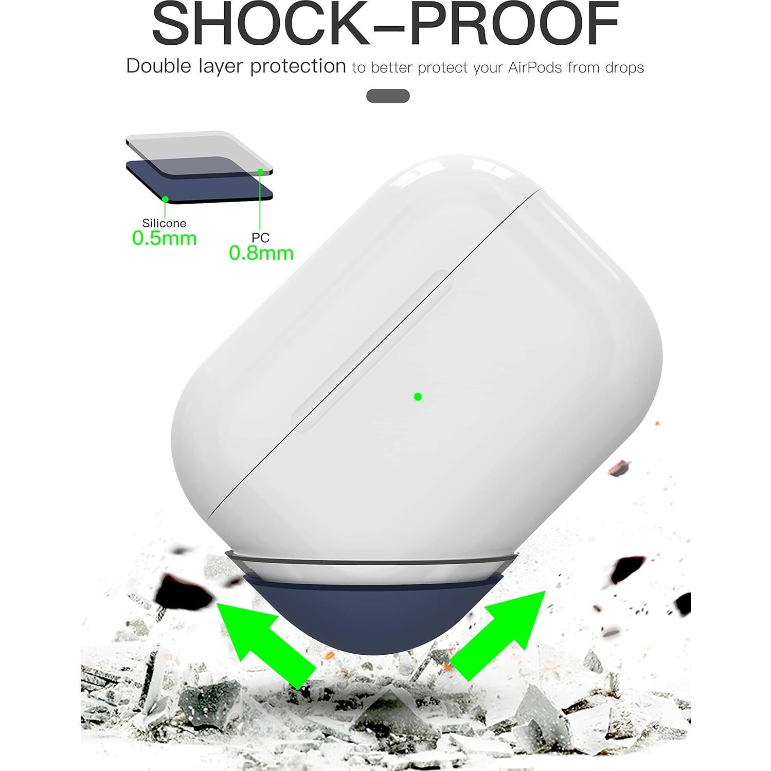 Funda de Silicona Líquida VEIRRW para AirPods Pro 2 - Azul Medianoche