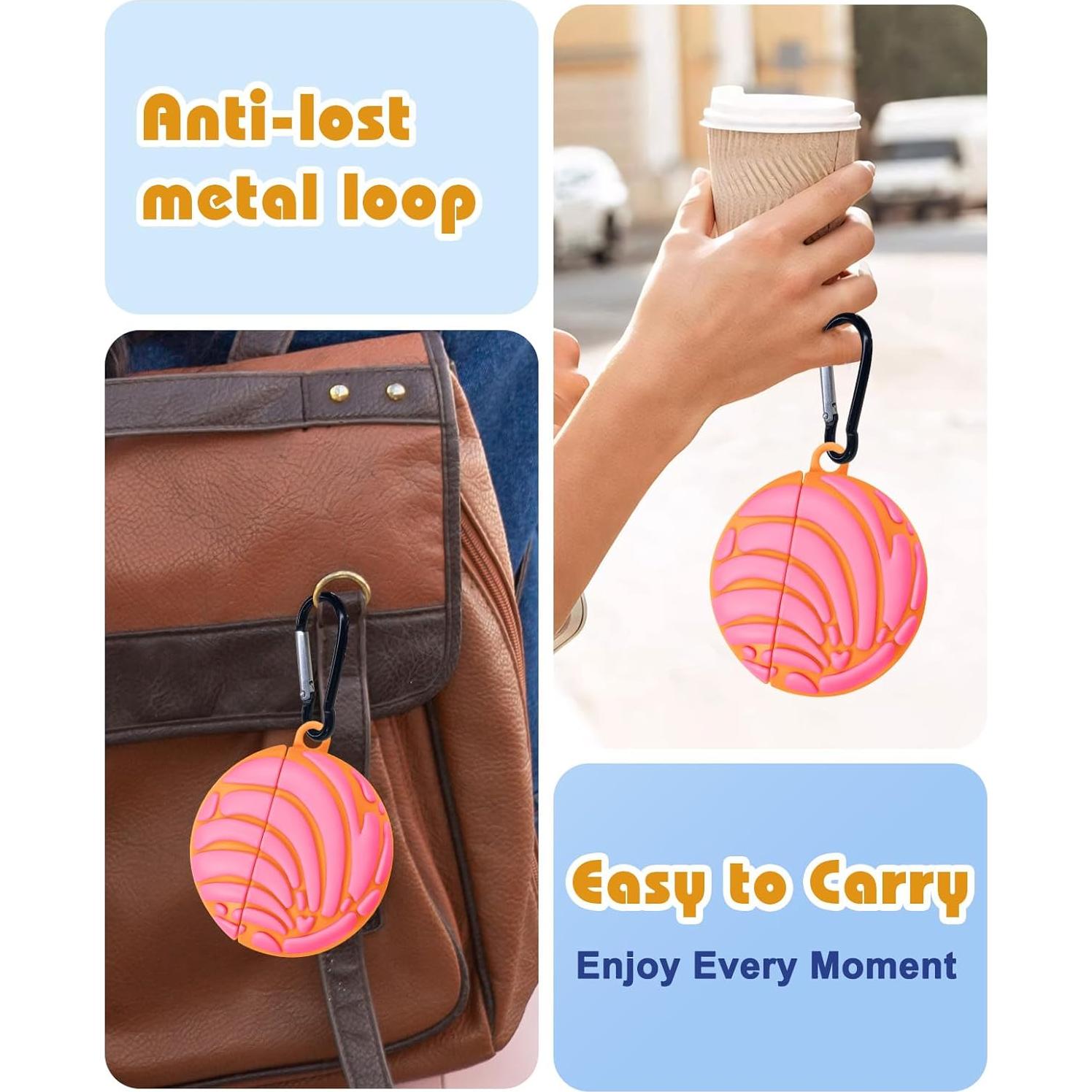 Funda de Silicona Rosa Boaretiu para AirPods 4 - Diseño Kawaii