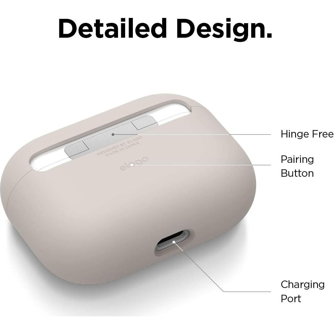 Funda de Silicona Líquida elago para AirPods Pro - Protección Triple