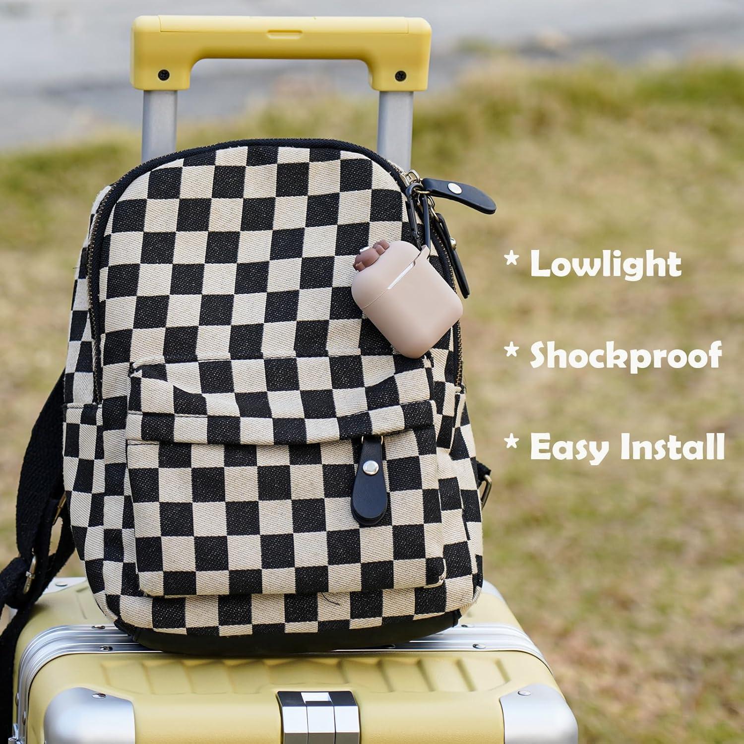 Funda de Silicona Wonhibo para AirPods 1 y 2 - Oso Caqui