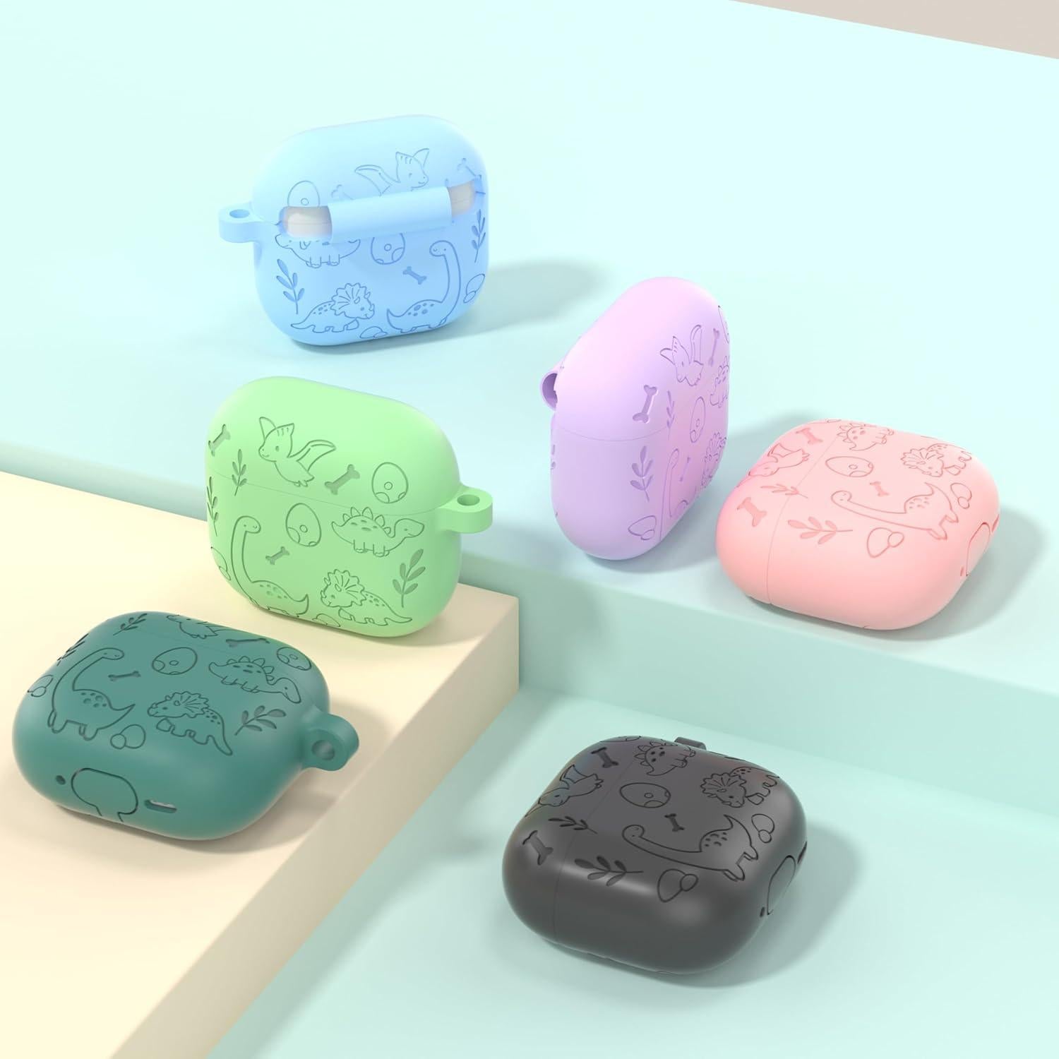 Funda Protectora Silicona Maxjoy para AirPods 4 - Dinosaurio