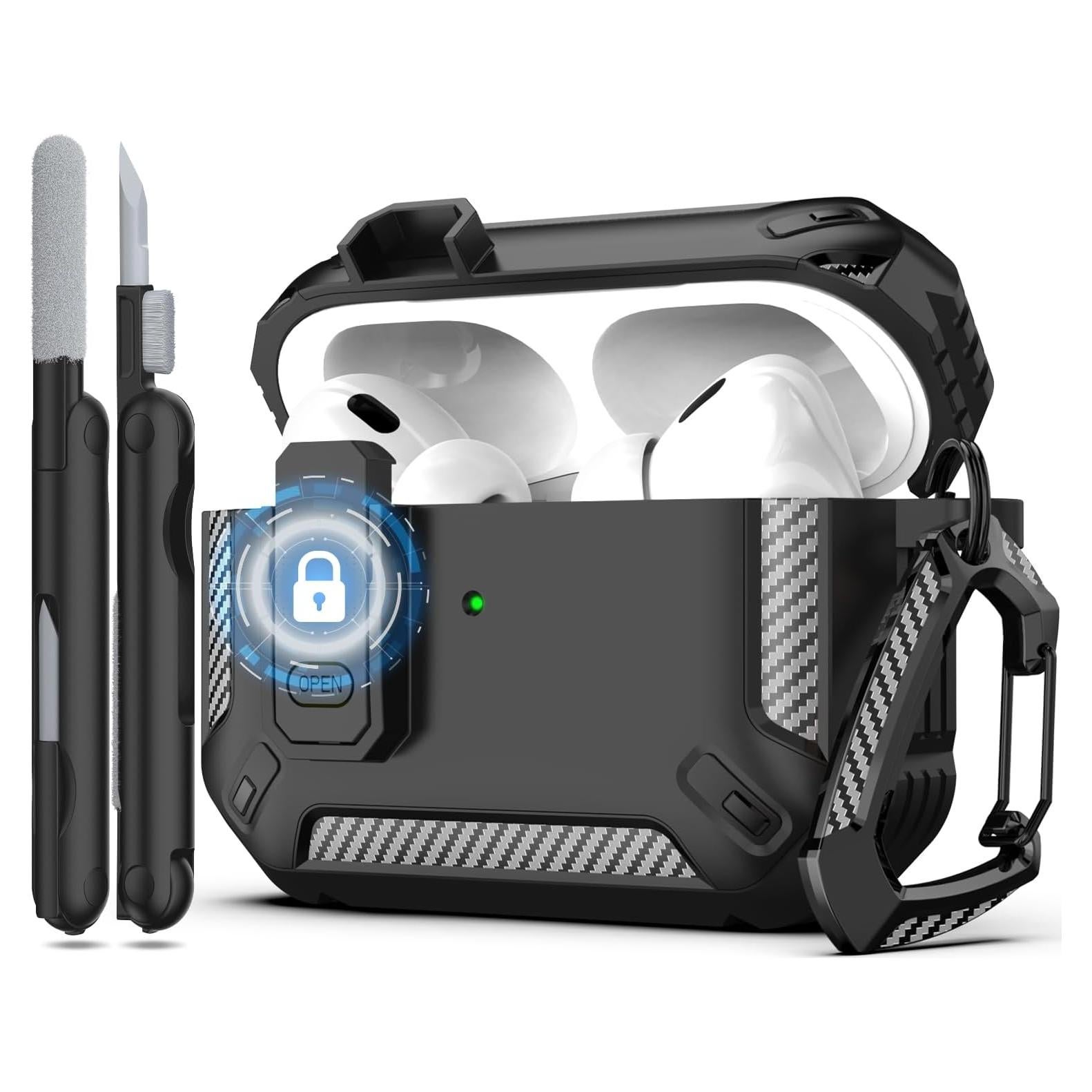 Funda Protectora RFUNGUANGO para AirPods Pro 2da Gen con Kit de Limpieza