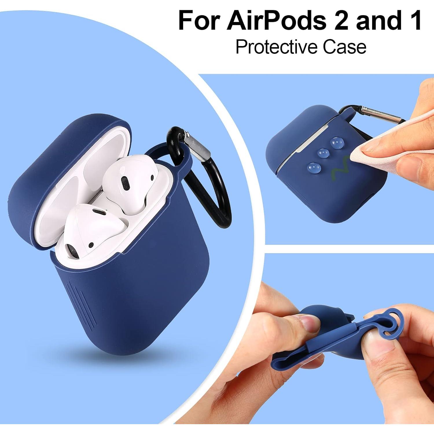 12 Fundas Protectores Silicona Weewooday para AirPods 1 y 2
