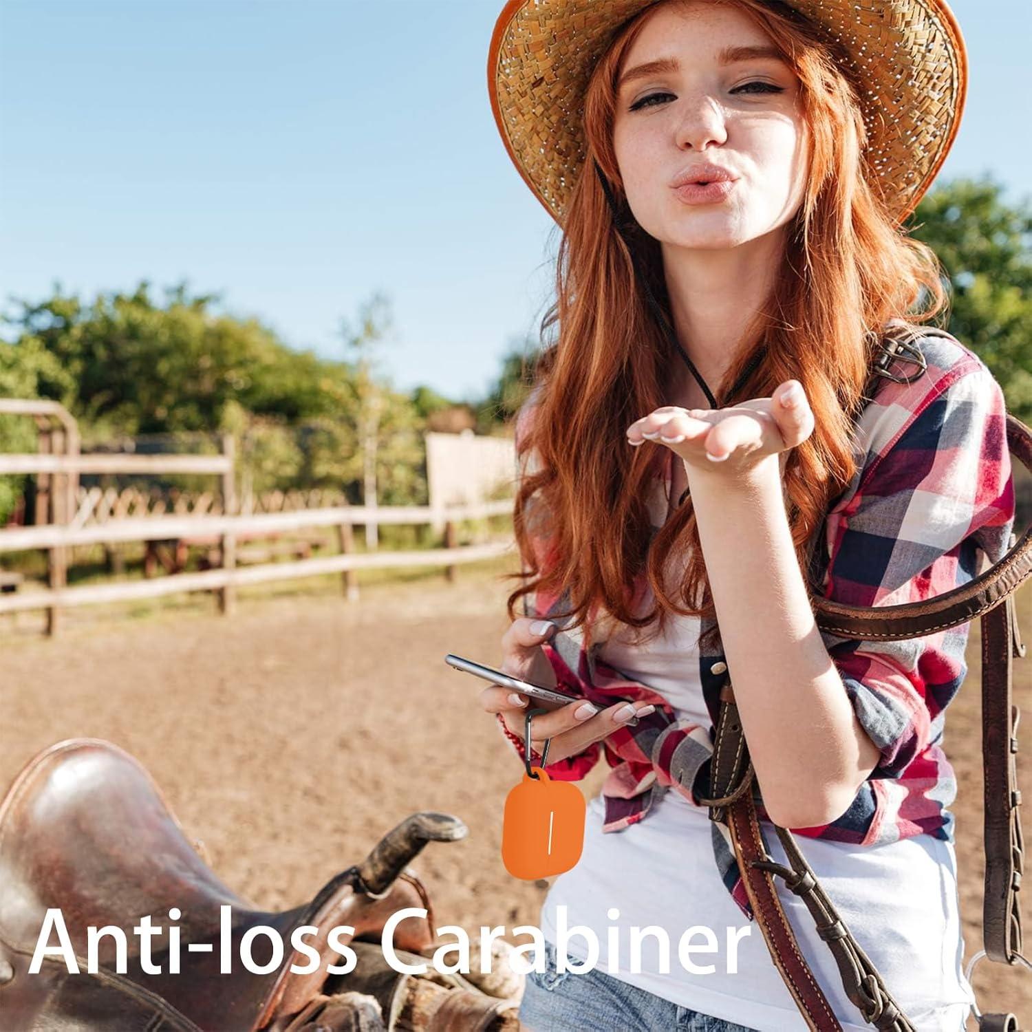 Funda de Silicona SATLITOG para AirPods 4 - Naranja Brillante