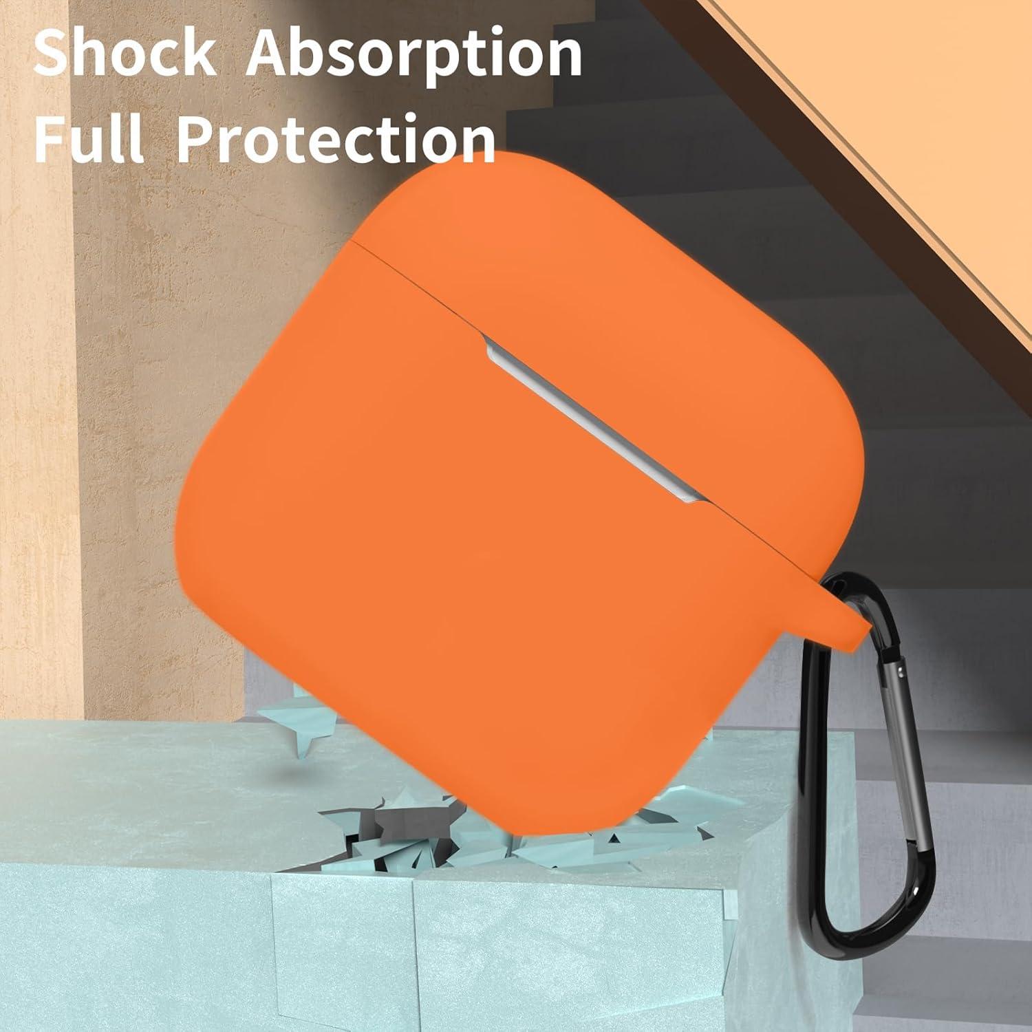 Funda de Silicona SATLITOG para AirPods 4 - Naranja Brillante