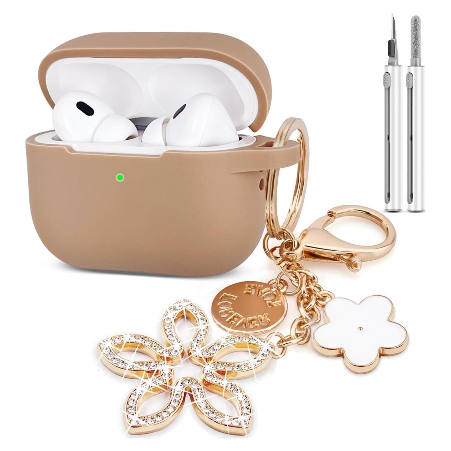 Funda de Silicona KOUJAON para AirPods Pro 2da/1ra Gen con Llavero