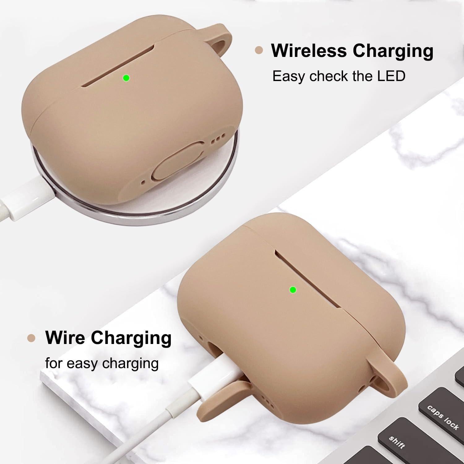 Funda de Silicona KOUJAON para AirPods Pro 2da/1ra Gen con Llavero