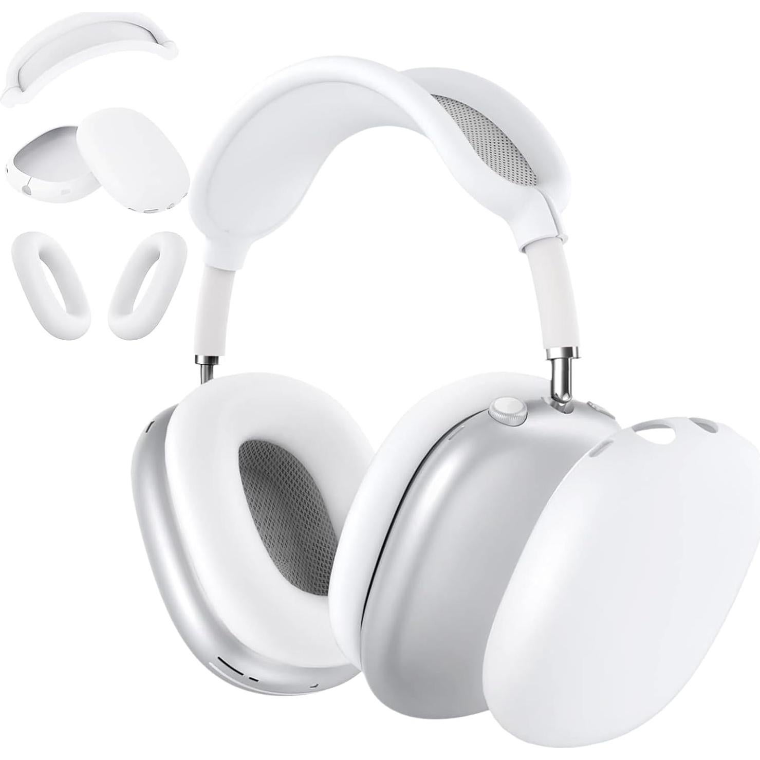 Funda de Silicona TUNYINSH 3 en 1 para AirPods Max - Blanco