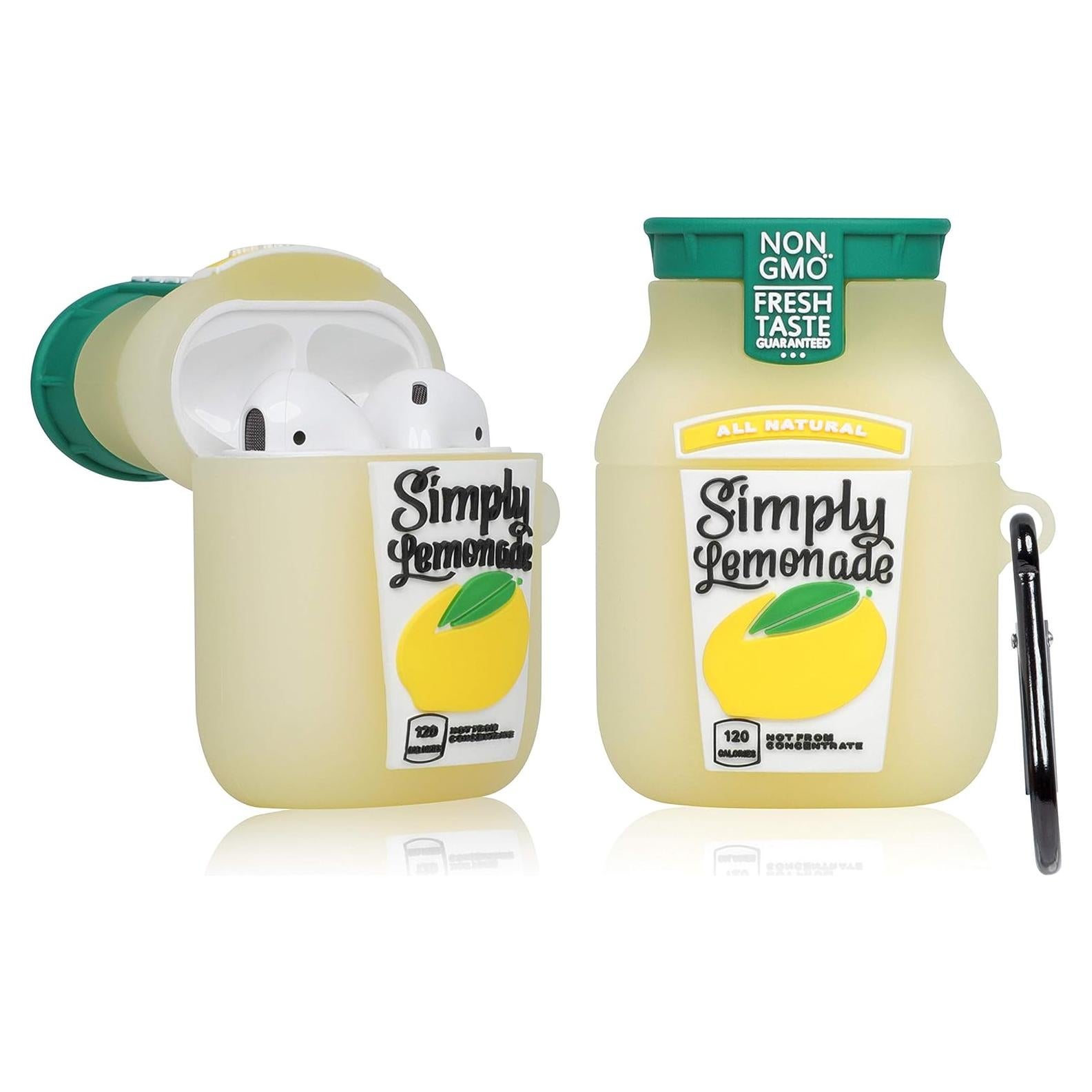 Funda de Silicona para AirPods 1/2 Oqplog Limón Amarillo 3D