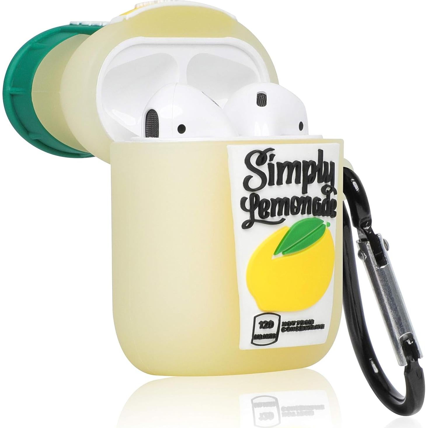 Funda de Silicona para AirPods 1/2 Oqplog Limón Amarillo 3D