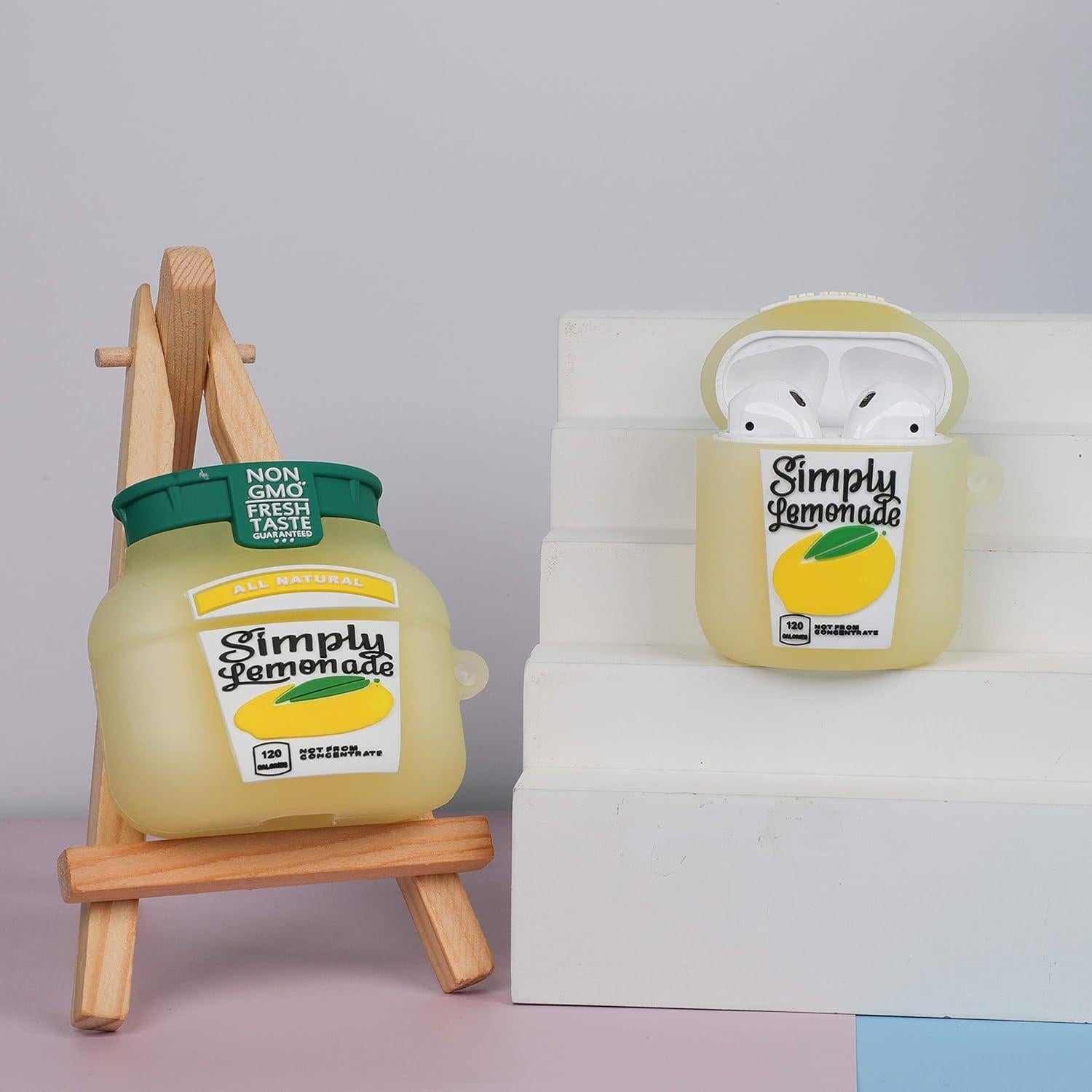 Funda de Silicona para AirPods 1/2 Oqplog Limón Amarillo 3D