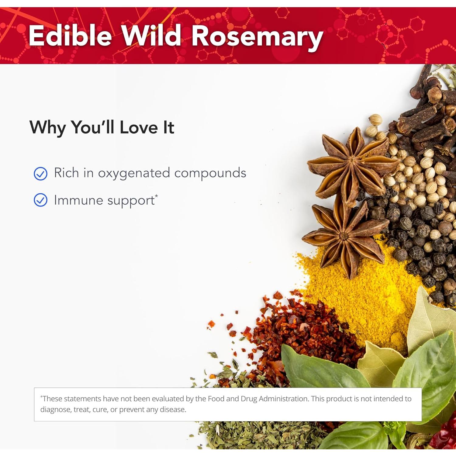 Aceite de Romero Silvestre Comestible Fuerza del Médico 29.57 ml