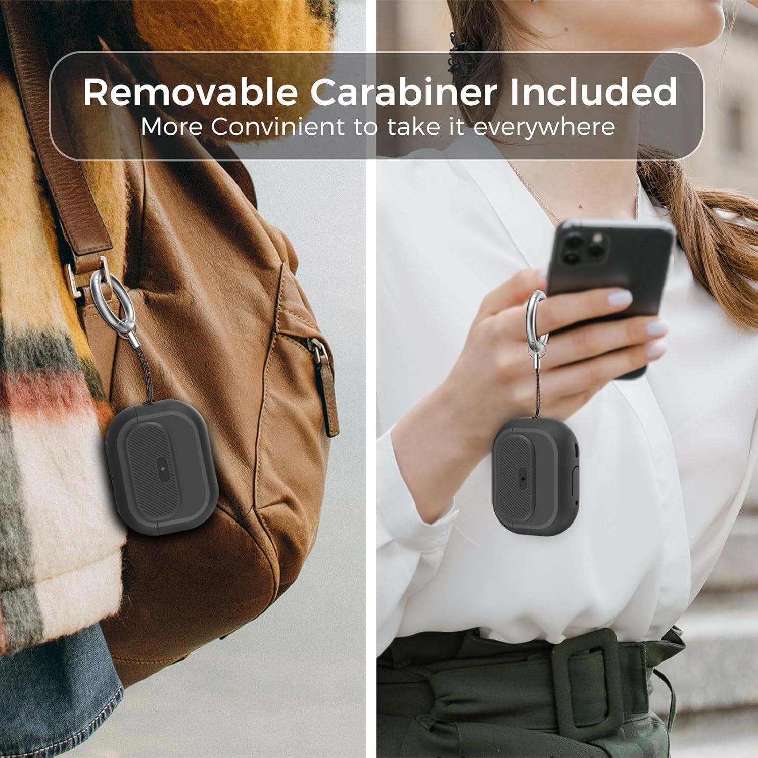 Funda de Silicona TRONWIN para AirPods Pro 2/1 - Negro con Bloqueo