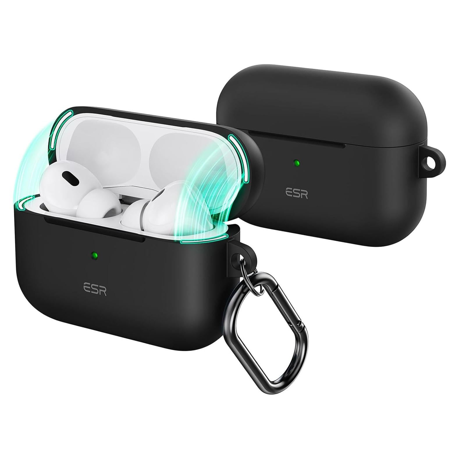 Funda ESR para AirPods Pro 2da Gen. Negra - Protección Completa