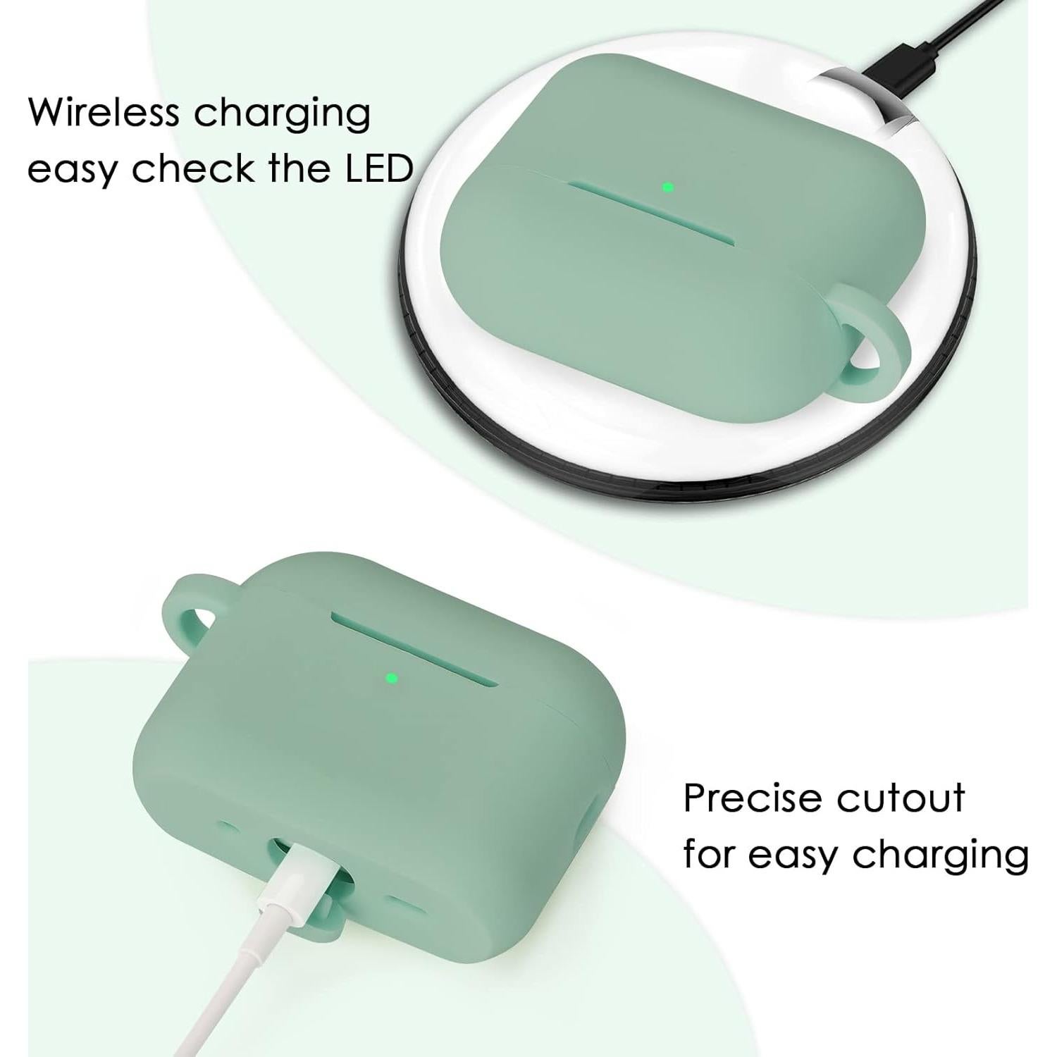 Funda Protectora de Silicona para AirPods Pro 2 - Verde Cactus