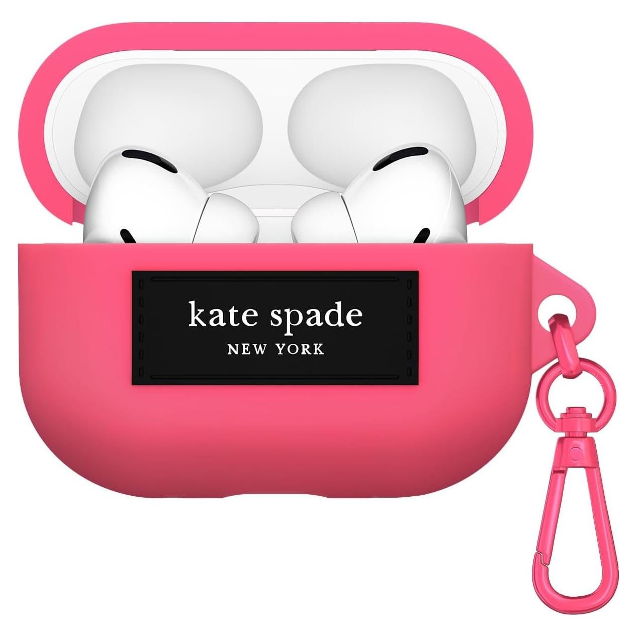 Funda de Silicona Kate Spade para AirPods Pro 1 y 2 - Rosa Pom Pom