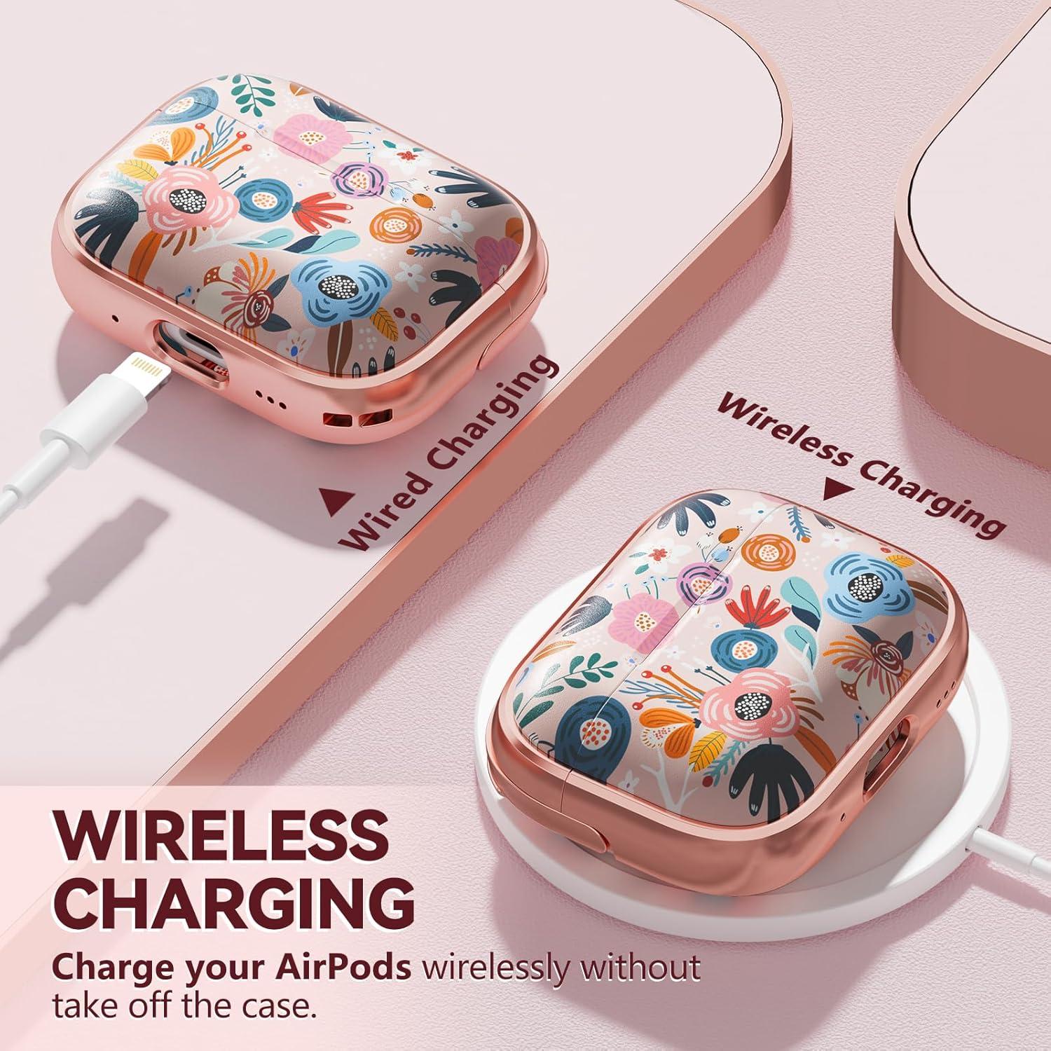 Funda Dura Inesore para AirPods Pro 2da Gen Rosa con Kit de Limpieza