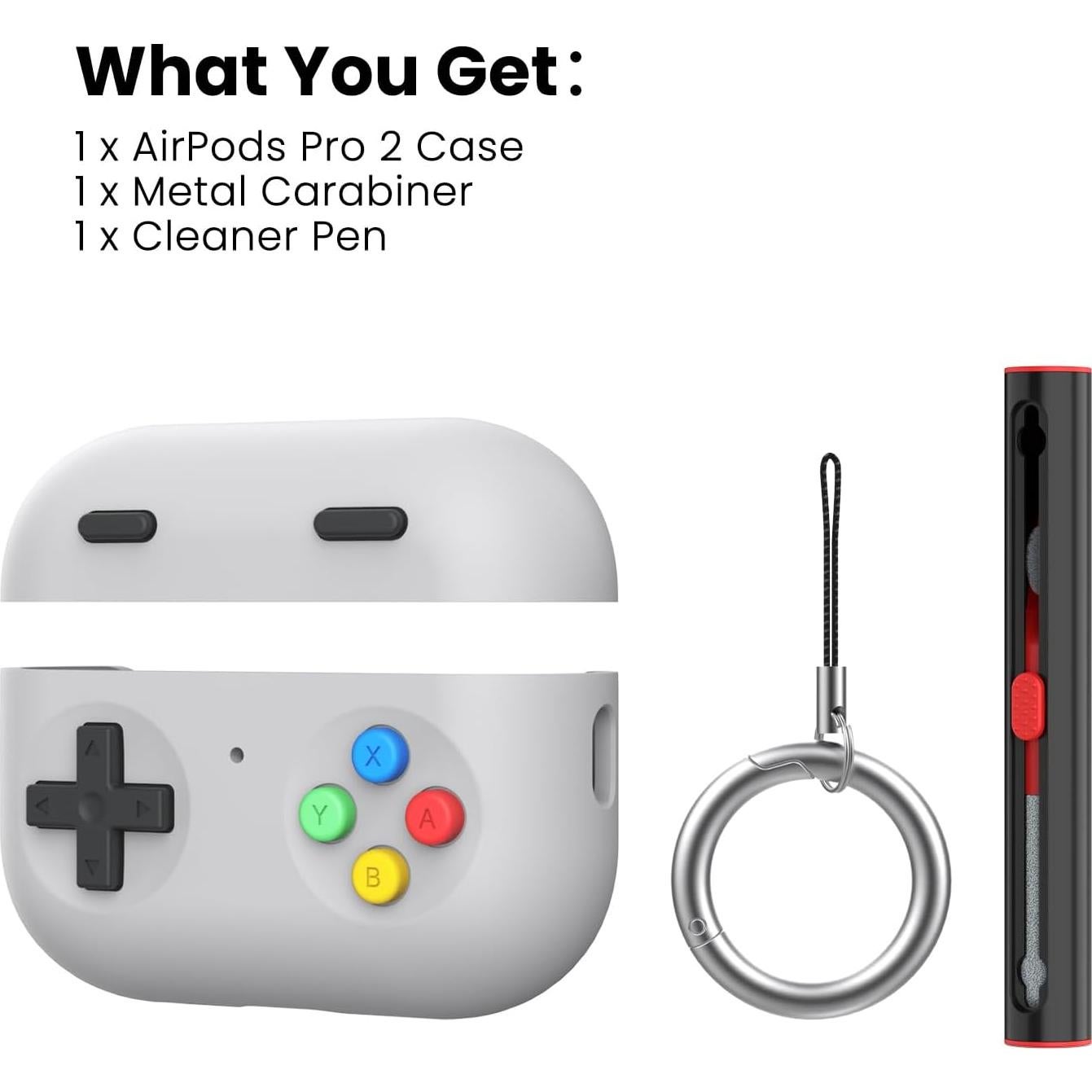 Funda de Silicona Delidigi para AirPods Pro 2 - Gris Claro