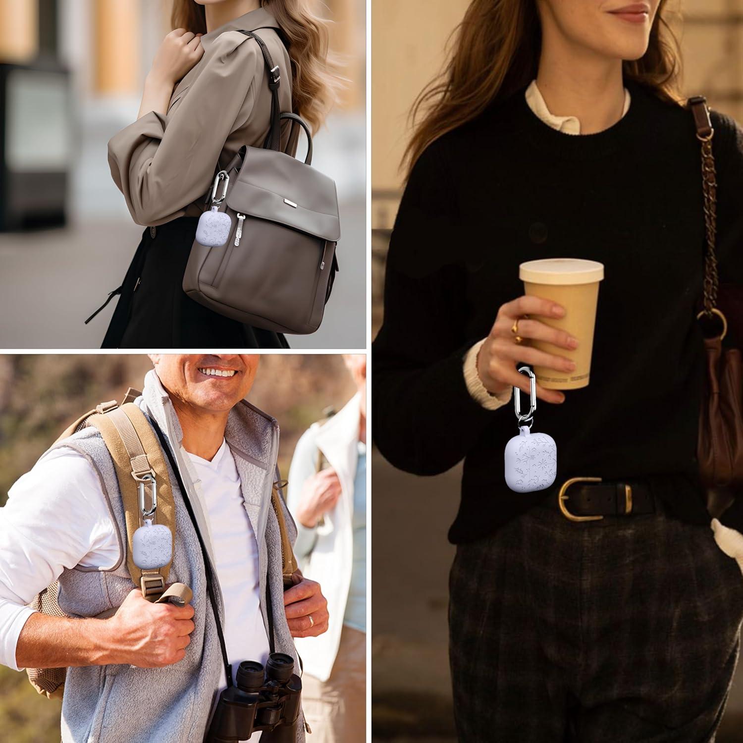 Funda Silicona DamonLight para AirPods 4 con Llavero y Limpieza