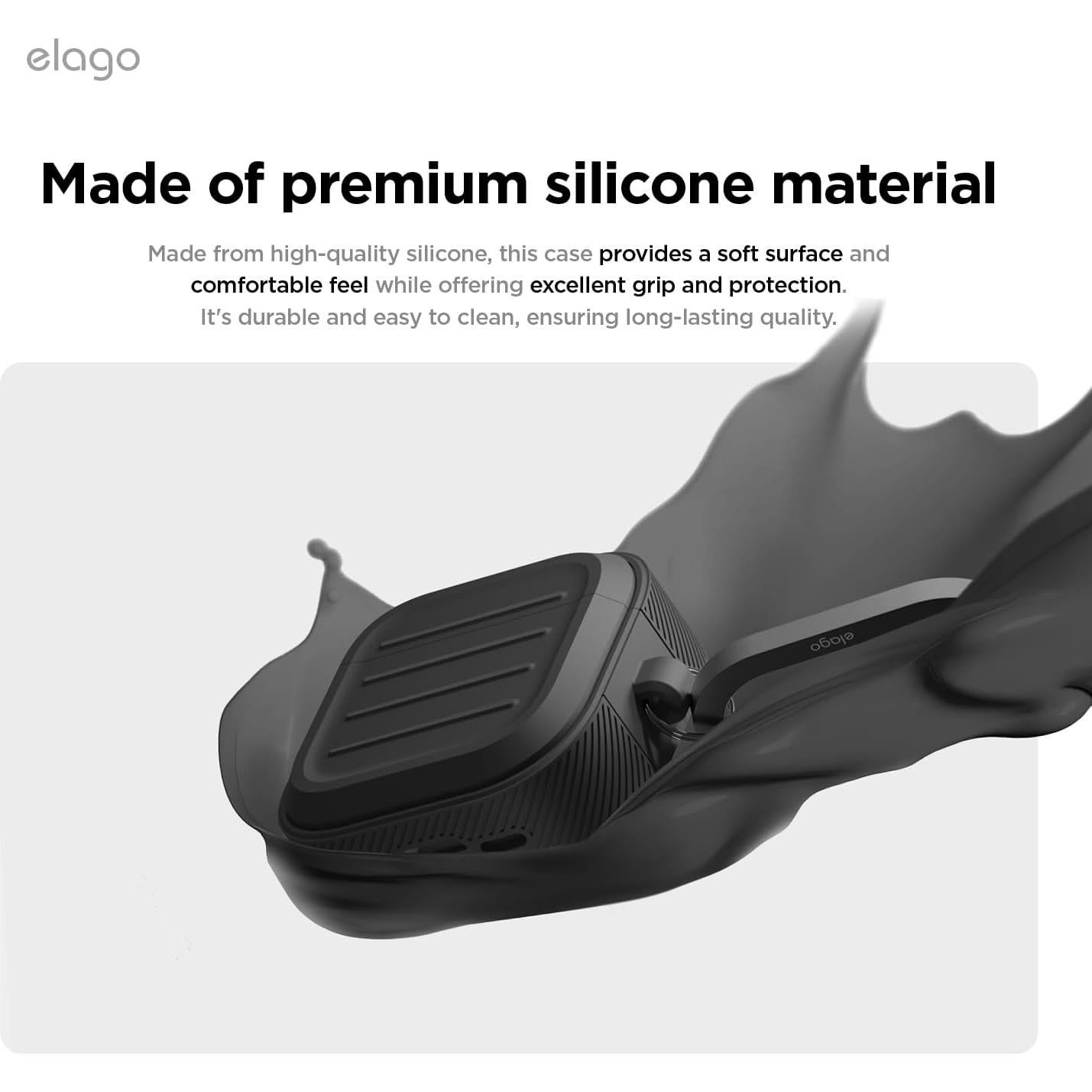 Funda elago Armor para AirPods 4 - Resistente a golpes, Negro