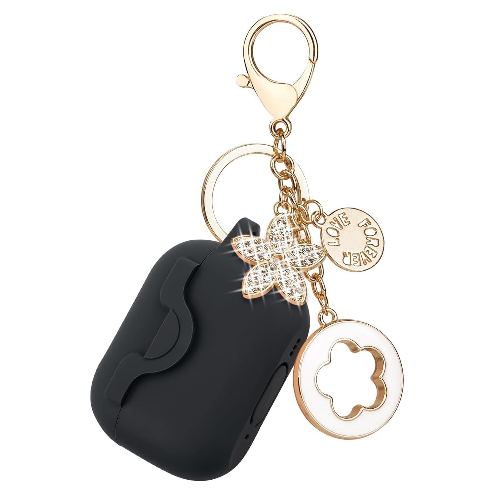 Funda de silicona VOTILE para AirPods Pro 2 - Negro con llavero