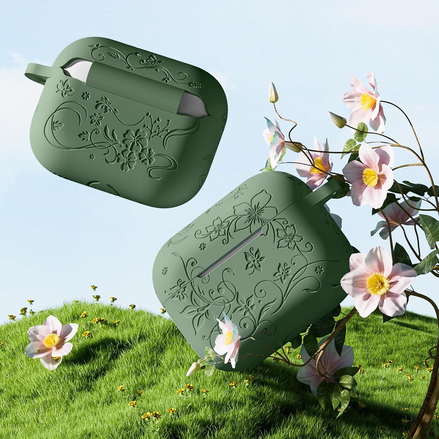 Funda Silicona Floral IMIVIO para AirPods Pro 1ra/2da USB C