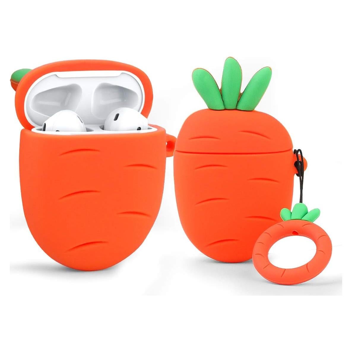 Funda de Silicona para Airpods ALchen Zanahoria 1 y 2