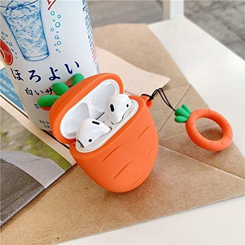 Funda de Silicona para Airpods ALchen Zanahoria 1 y 2