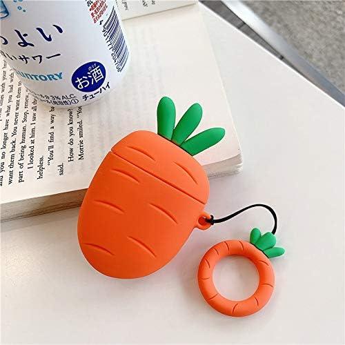 Funda de Silicona para Airpods ALchen Zanahoria 1 y 2
