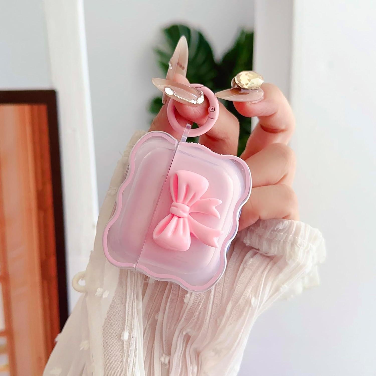 Funda Clara Kawaii para AirPods 3ra Gen OTOPo Lazo Rosa