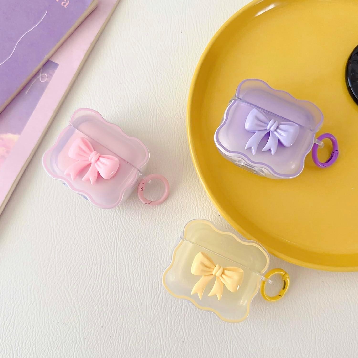Funda Clara Kawaii para AirPods 3ra Gen OTOPo Lazo Rosa