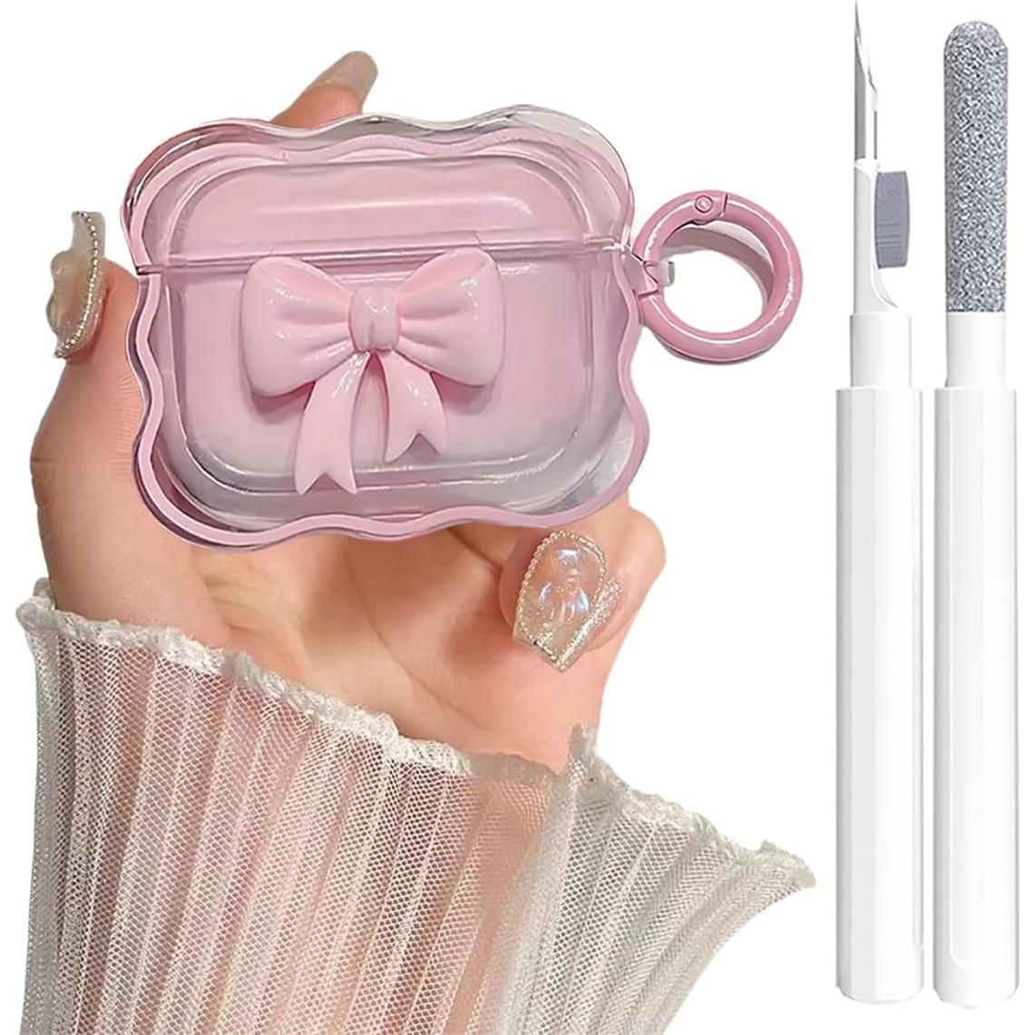 Funda Clara Kawaii para AirPods 3ra Gen OTOPo Lazo Rosa