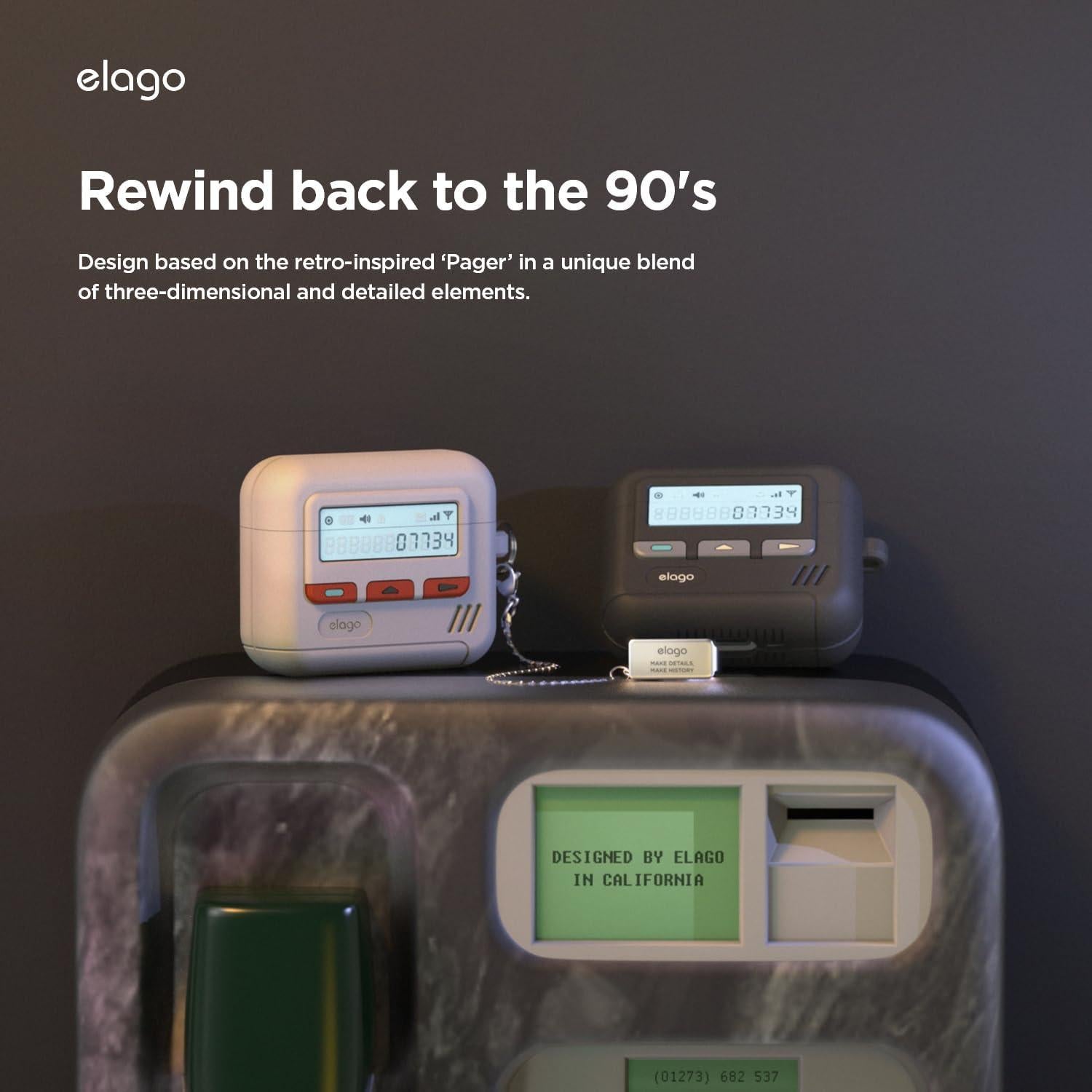 Funda de Silicona elago para AirPods 4 - Resistente a Golpes - Blanco