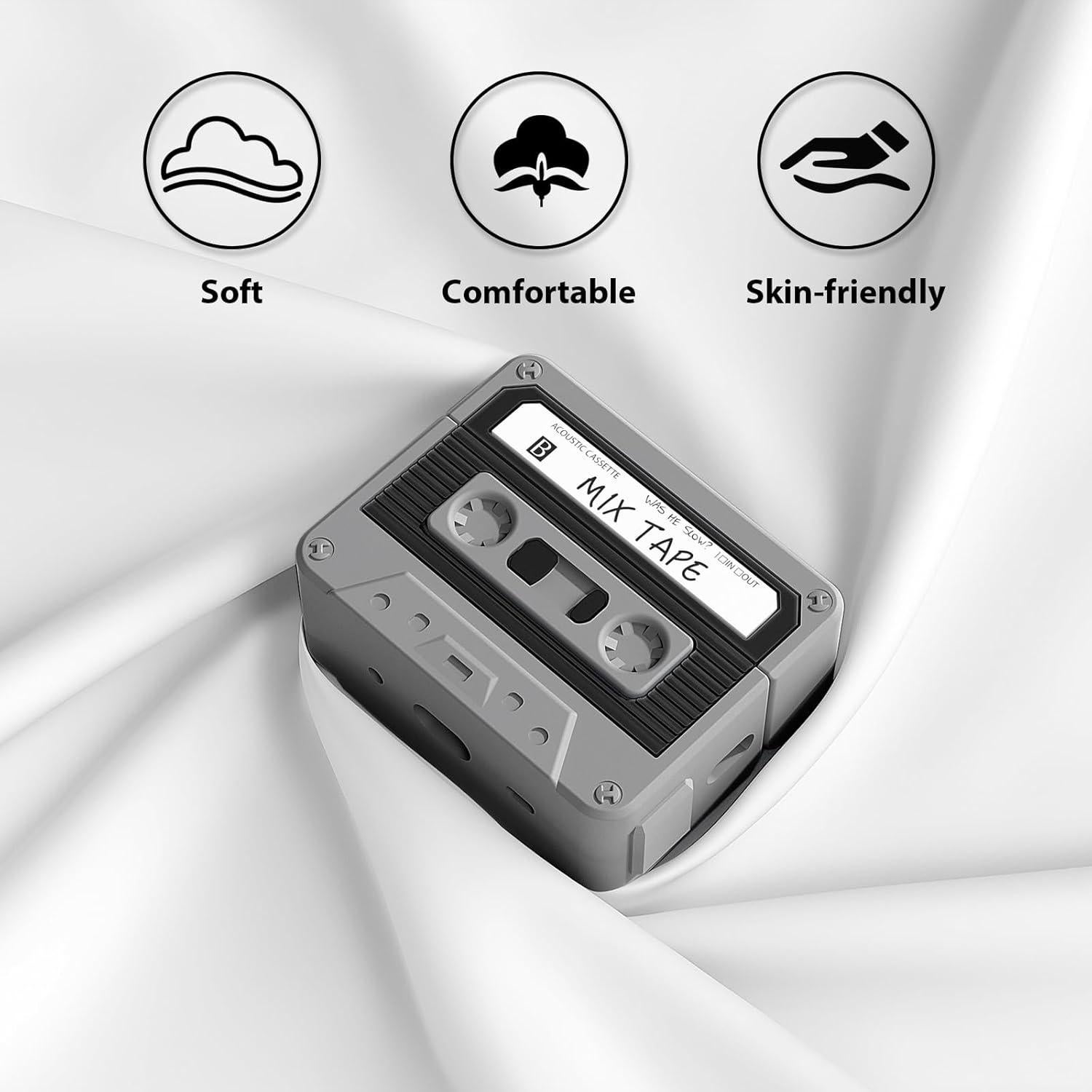 Funda Silicona KOREDA para AirPods Pro 1/2 - Diseño Cinta Casete