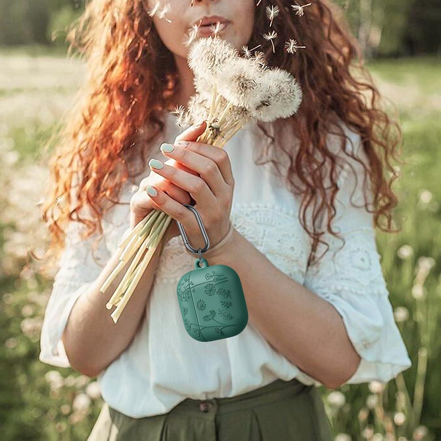 Funda de Silicona QINGQING para AirPods 4ta Generación Verde