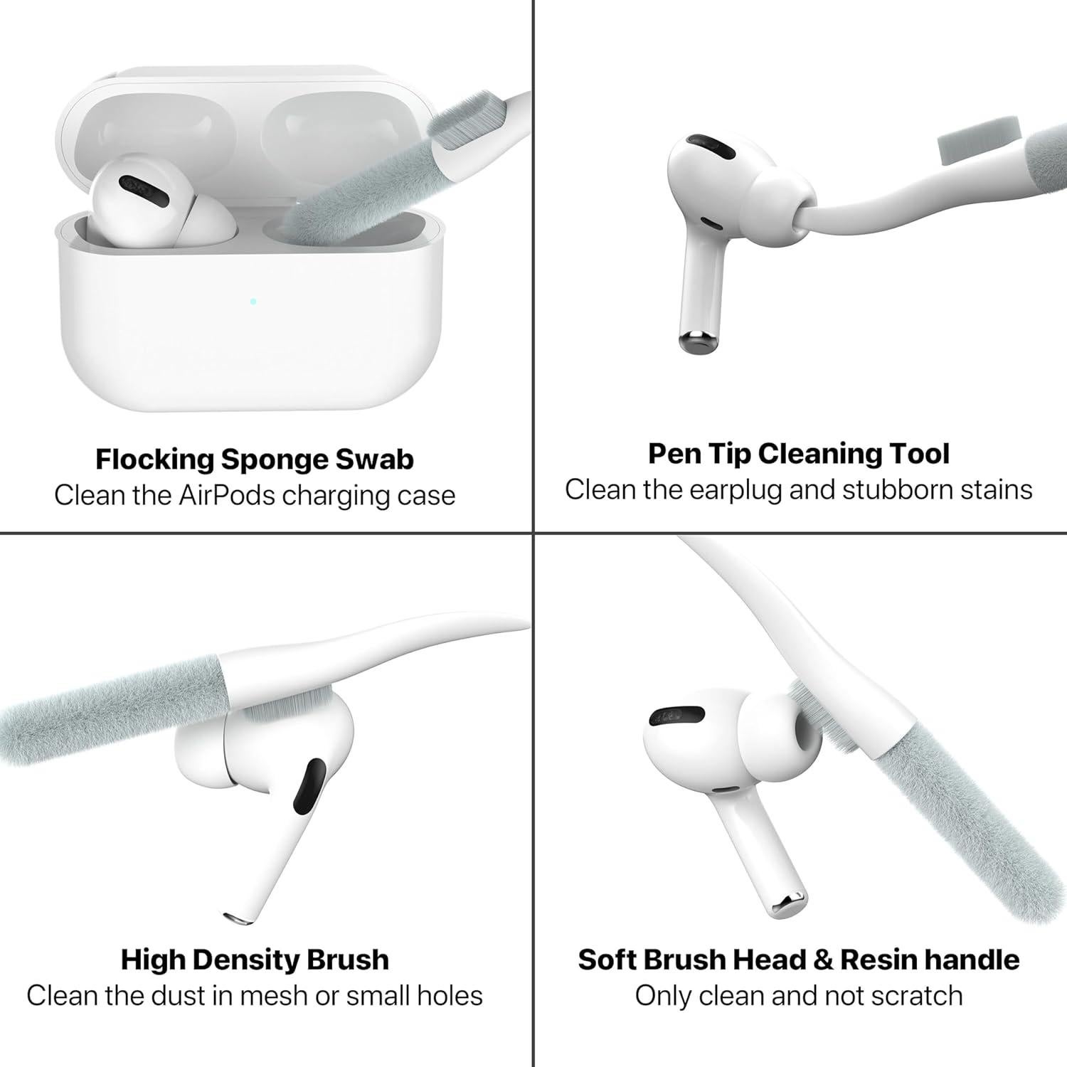 Funda de Silicona VKT para AirPods Pro 2/1 con Kit de Limpieza