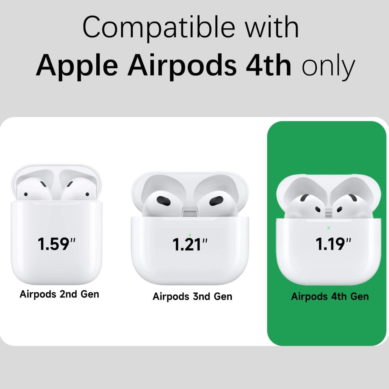 Funda Clara para Airpods 4 LoeoeL Rosa Claro TPU