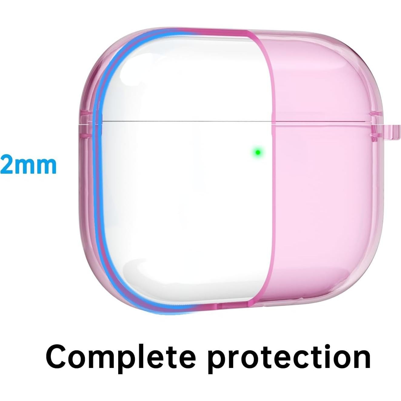Funda Clara para Airpods 4 LoeoeL Rosa Claro TPU