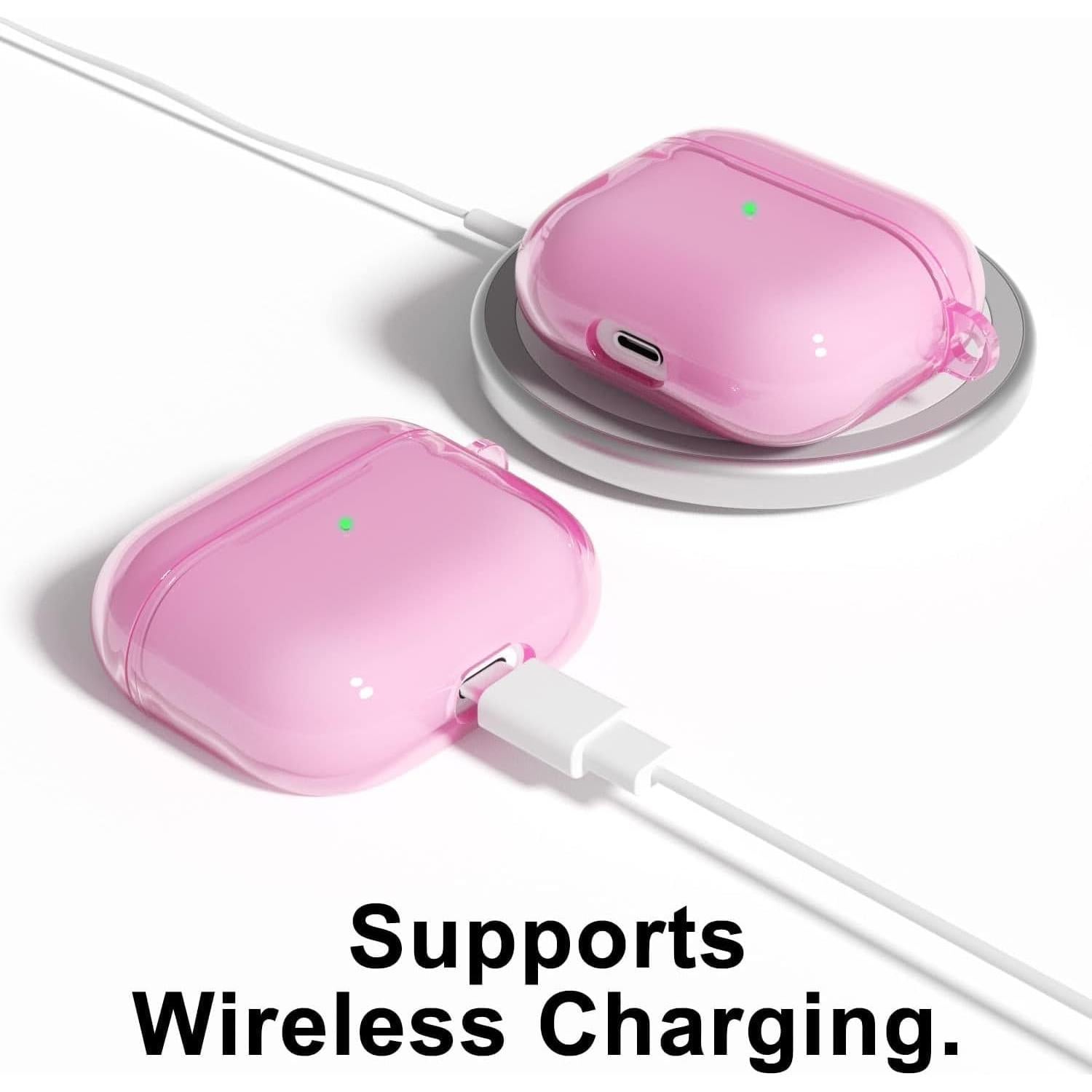 Funda Clara para Airpods 4 LoeoeL Rosa Claro TPU