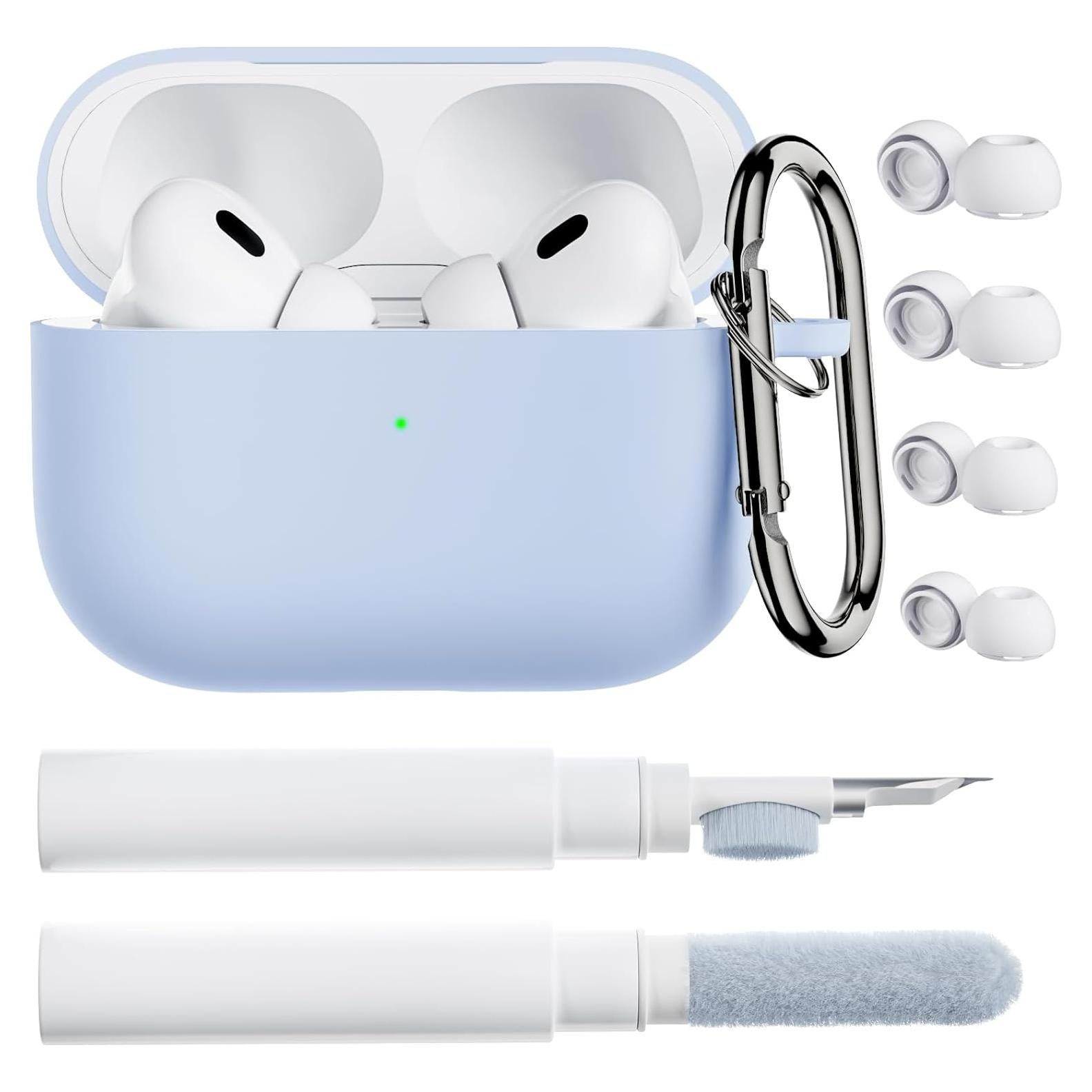 Funda de Silicona ORNARTO para AirPods Pro 1/2 - Azul Bebé