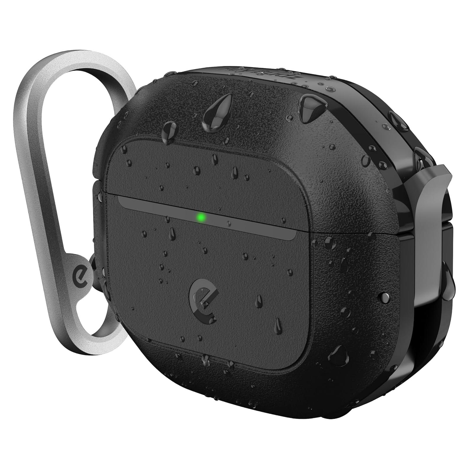 Estuche impermeable KeyBudz para AirPods 4ta generación - Negro Carbón