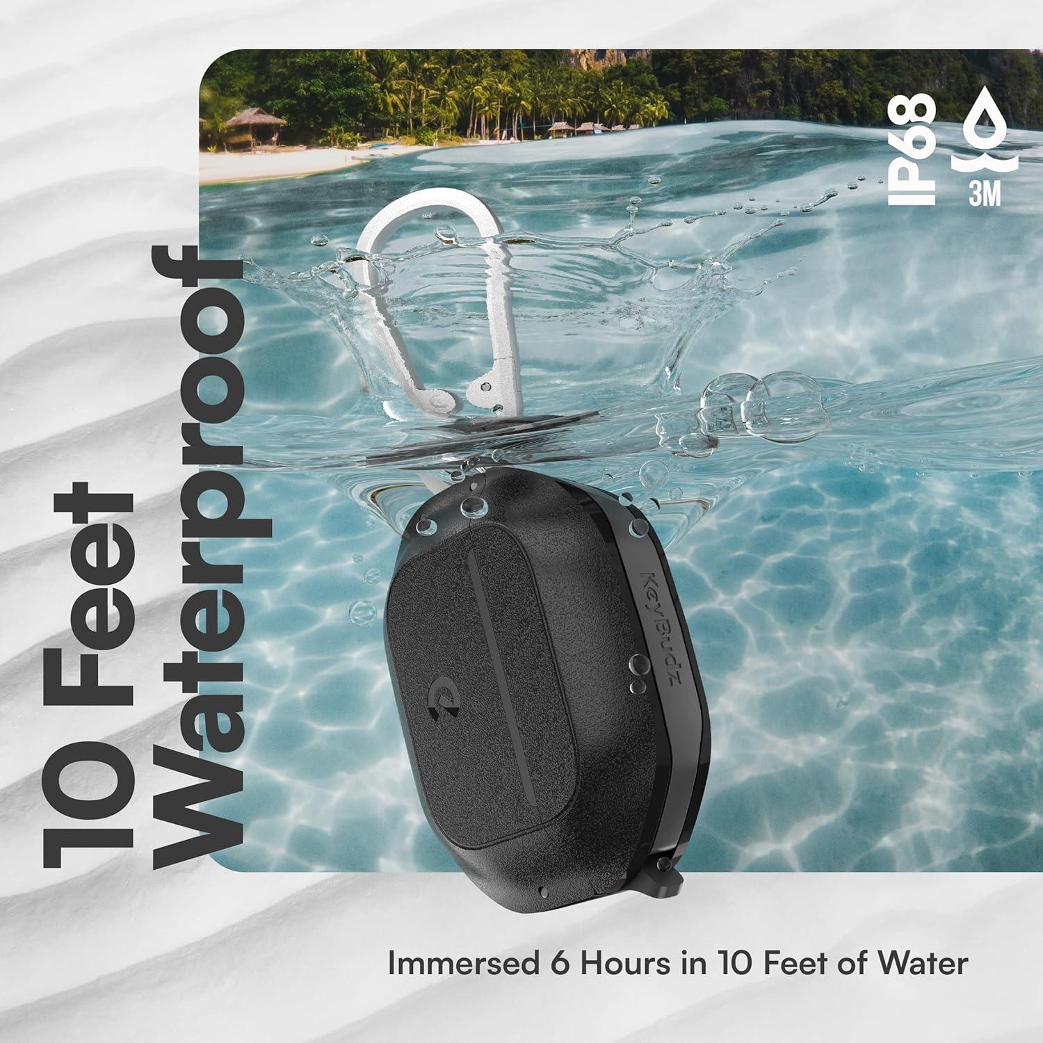 Estuche impermeable KeyBudz para AirPods 4ta generación - Negro Carbón