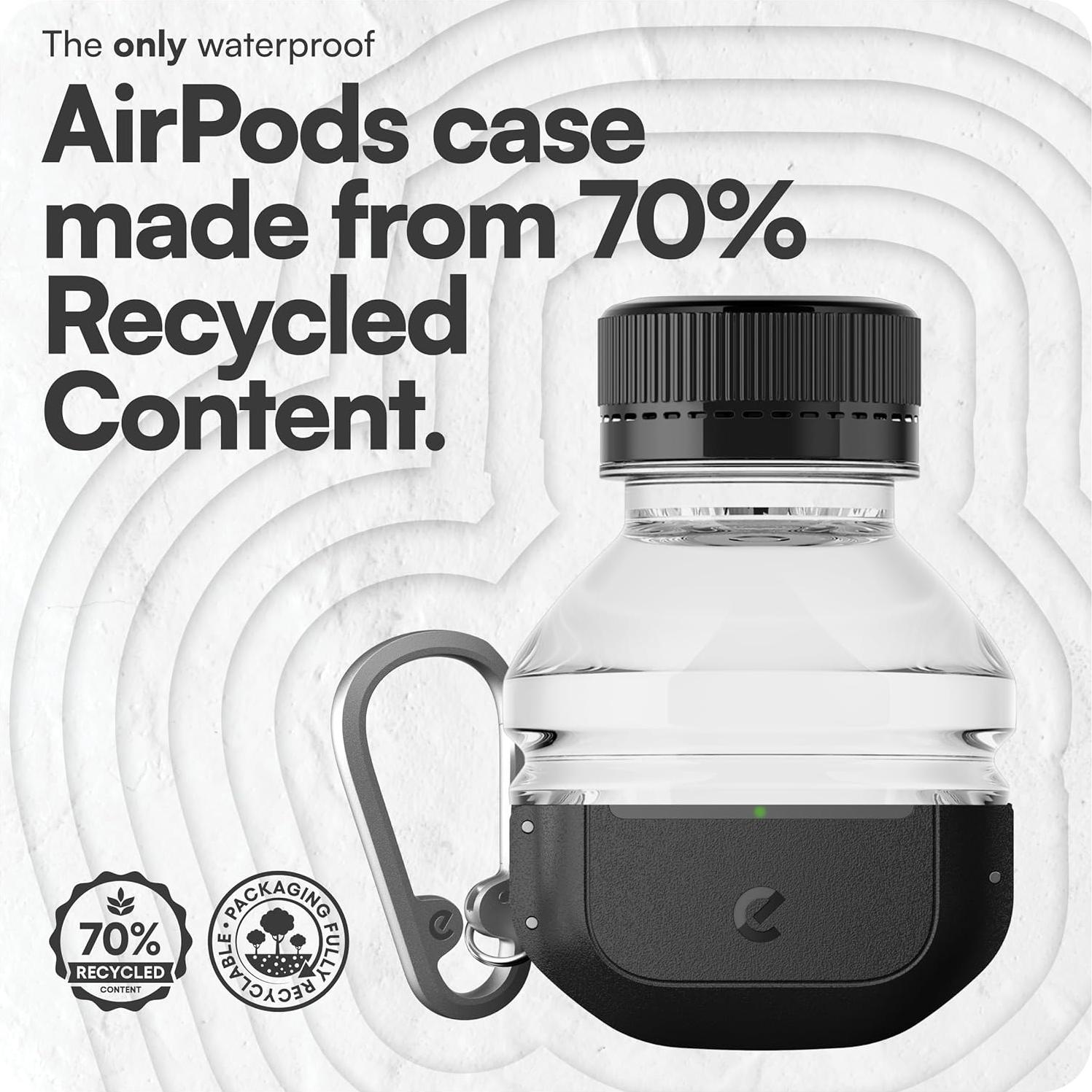 Estuche impermeable KeyBudz para AirPods 4ta generación - Negro Carbón