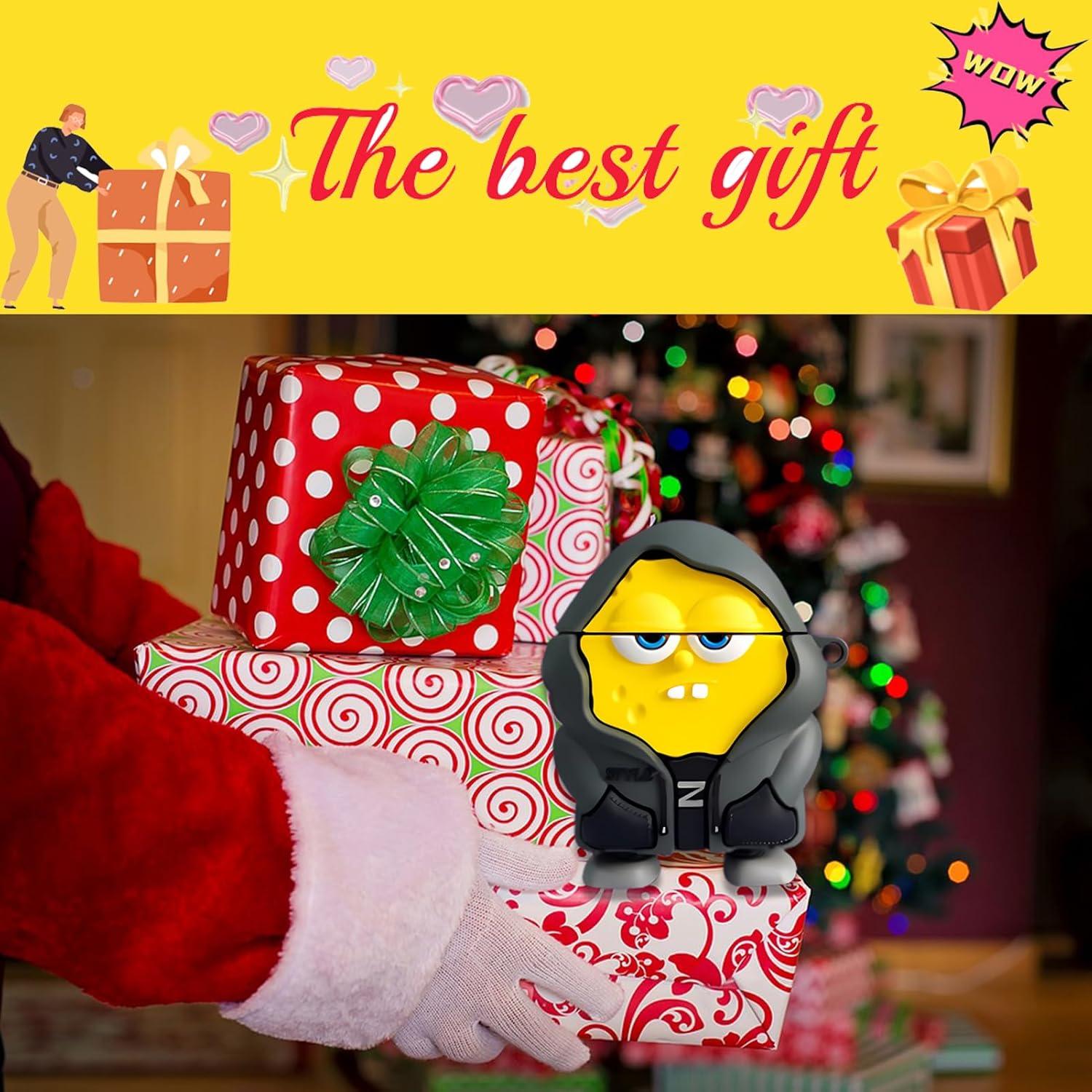 Funda Silicona Kawaii Amarilla para AirPods 1ª/2ª Generación